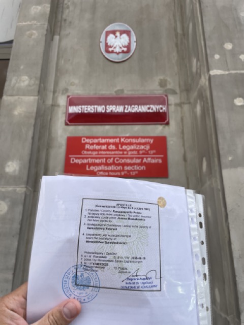 Dokument z apostille wydanym przez MSZ — zlecenie zrealizowane przez Ligal Lab (1)