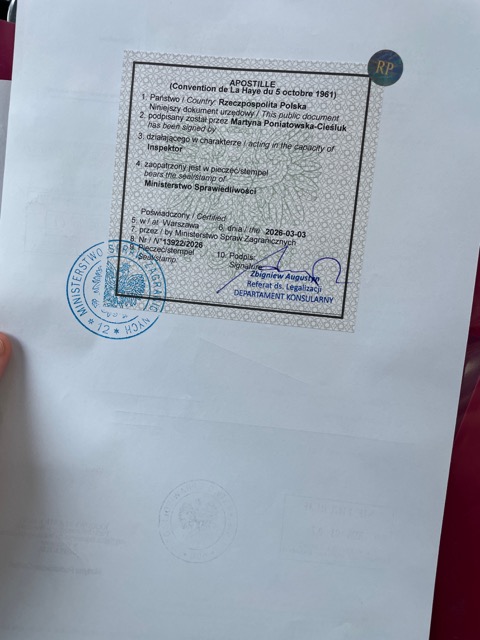 Dokument z apostille wydanym przez MSZ — zlecenie zrealizowane przez Ligal Lab (7)