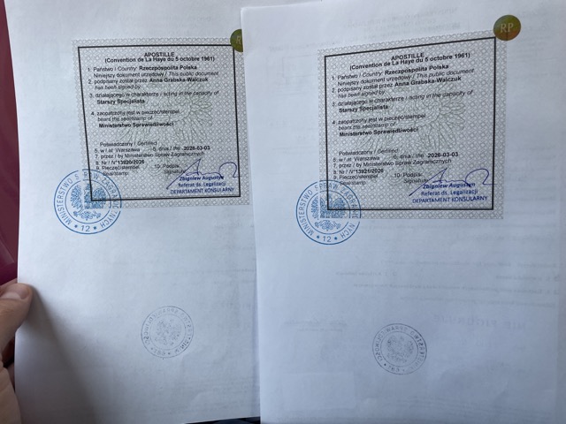 Dokument z apostille wydanym przez MSZ — zlecenie zrealizowane przez Ligal Lab (9)