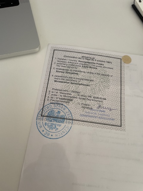 Dokument z apostille wydanym przez MSZ — zlecenie zrealizowane przez Ligal Lab (14)