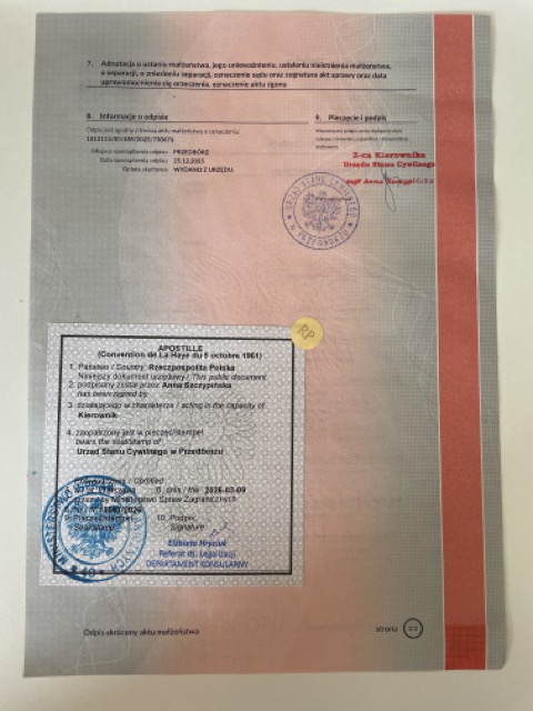 Dokument z apostille wydanym przez MSZ — zlecenie zrealizowane przez Ligal Lab (15)